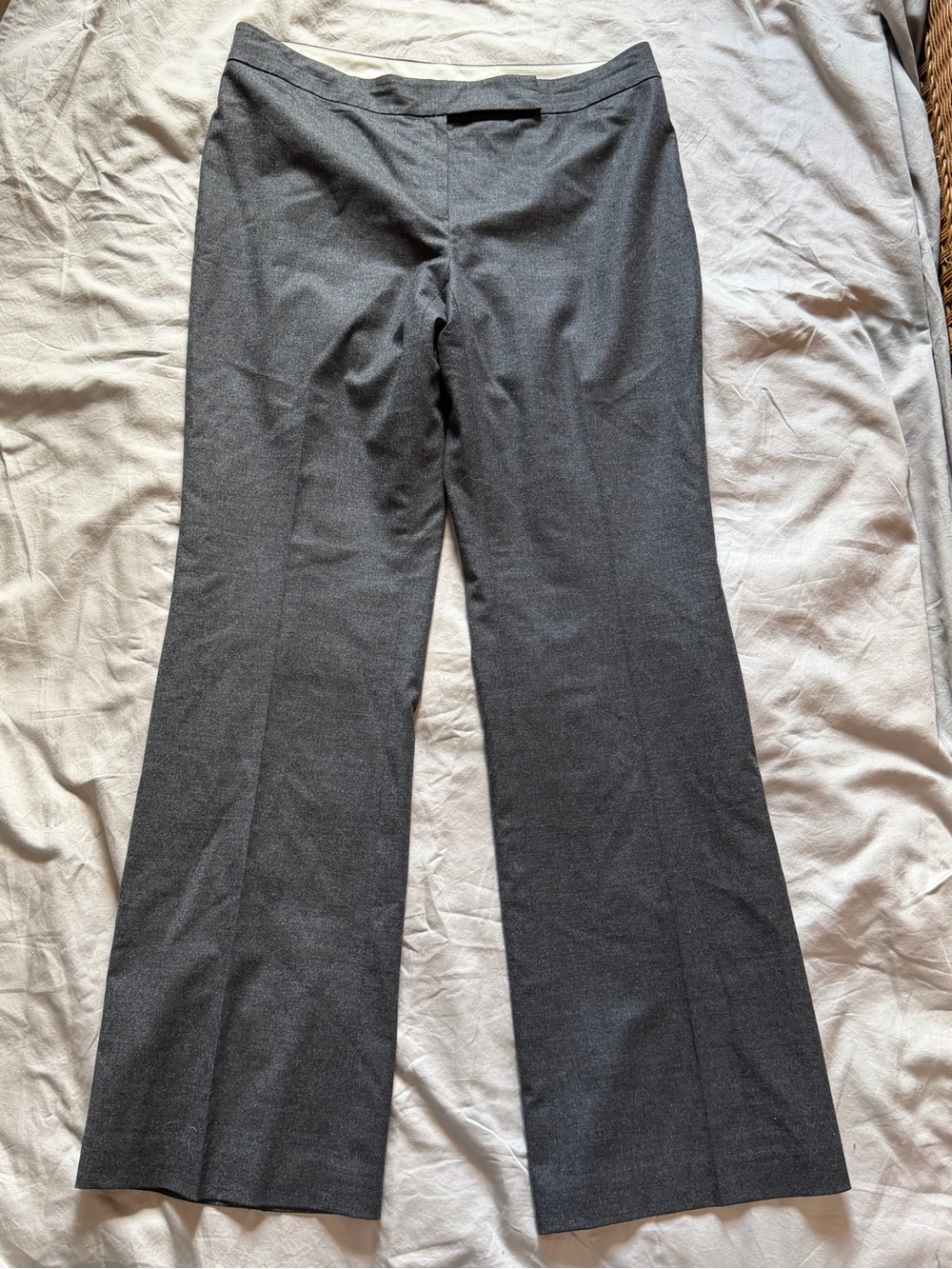 Dana Buchman Gray Wool Cashmere Blend Tailored Trousers 12 Dark Academia Office